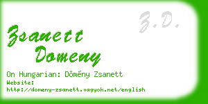 zsanett domeny business card